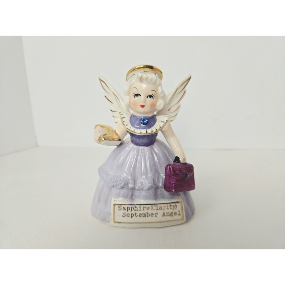 VIntage‎ angel figurine September Sapphire Birthday figurine SR Japan